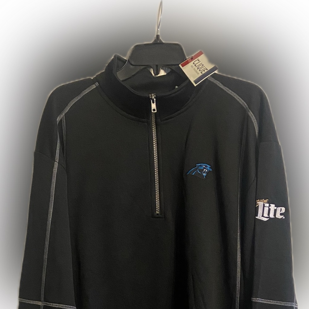 NFL Carolina Team Sz XXL Black Quarter-Zip Pullover Sweatshirt
